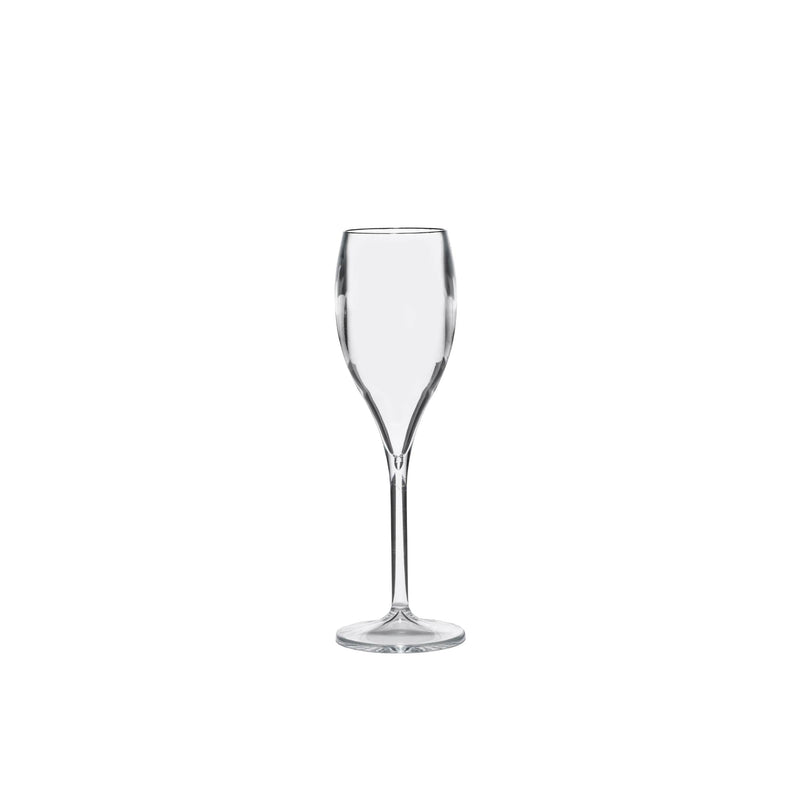 6 FLUTE OPALE GLASS TRASPARENTI, INFRANGIBILI IN PLASTICA, PER BOLLICINE - FM-38